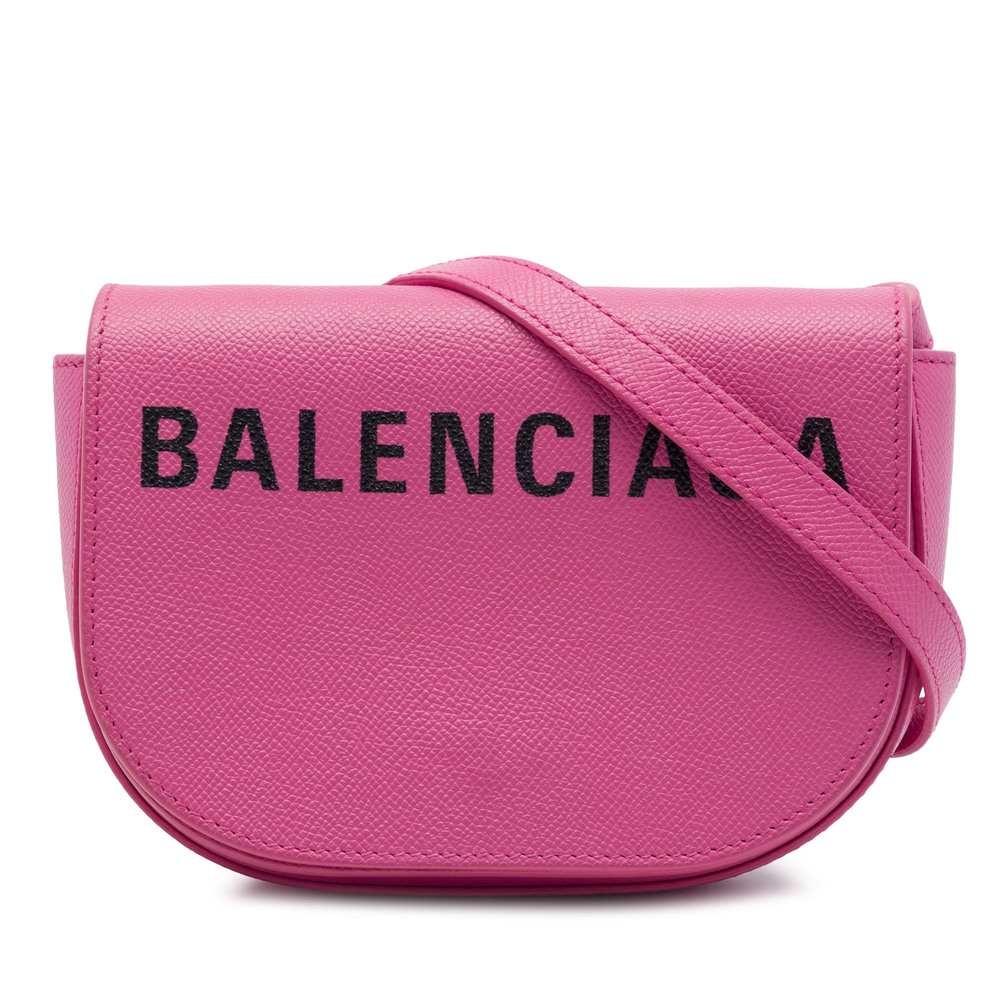 Pre-Loved Balenciaga Grained Calfskin Logo Ville Day Crossbody XS